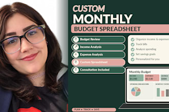 create a personalized monthly budget spreadsheet