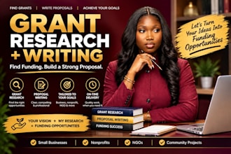 research grants and write a persuasive funding proposal