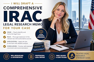 draft comprehensive irac legal research memo for your case