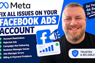 fix all issues on your facebook ads account