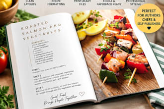 design and format cookbooks and recipes book