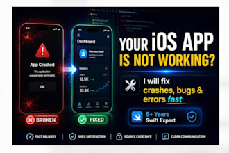 fix bugs and add features to your swift ios app using uikit or swiftui