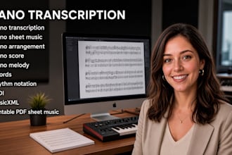 transcribe your piano recording into professional piano sheet music