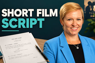 write short film script screenplay movie script and film script for you