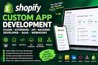 build shopify ecom mvp saas app plugin extension backend api webhook developer