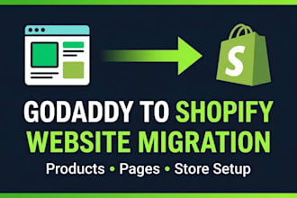 migrate godaddy website or online store to shopify