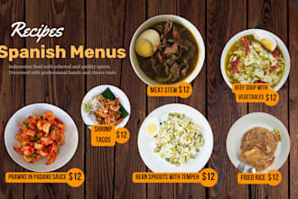 teach spanish food recipes through vlogs