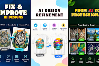professionally fix, refine and improve ai generated designs