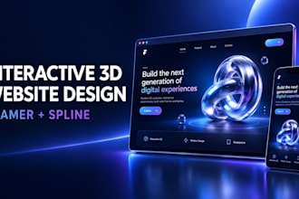 design an interactive 3d website using framer and spline