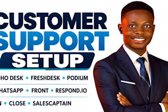 setup zoho desk podium freshdesk whatsapp front repond io fin close salescaptain
