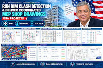 run bim clash detection and deliver coordinated mep shop drawings
