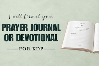 format your prayer journal or devotional for amazon KDP