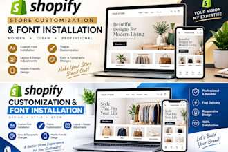 do shopify fonts installation