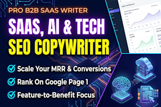 write high converting SEO blog content and copywriting for tech, ai, and saas