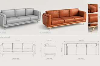 model furniture 3d products visualization realistic renders sketchup ecommerce