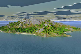 build a custom minecraft server map, terrain and survival island