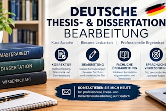 ich lektoriere und korrigiere deine deutsche thesis und dissertation