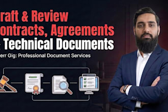 draft and review contracts, agreements and technical documents