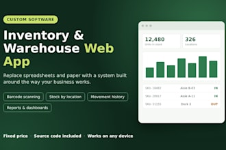 build a custom inventory and warehouse management web app