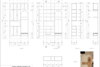 create autocad and sketchup furniture drawings