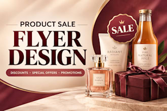 design product sales flyers and discount promotional graphics