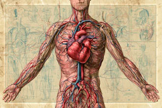 draw scientific animals, plants, medical or encyclopedia book illustrations