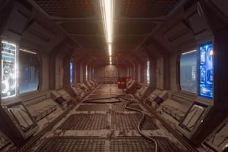 create game ready 3d spaceship assets for unity and unreal engine games