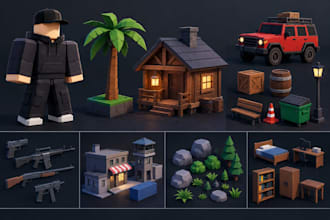 create custom low poly 3d models for your roblox game