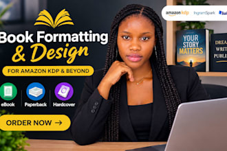 do expert book formatting for amazon kdp, paperback and kindle book promotion