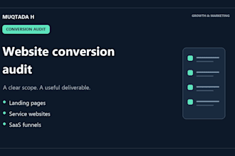 audit your landing page and website for conversion improvements