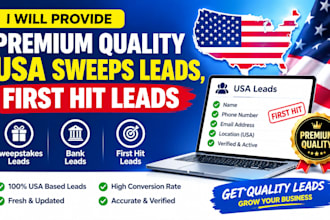 provide profitable sweeps leads, USA targeted leads, gamblers lead, first hits