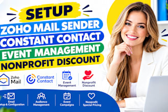 setup zoho mail sender constant contact event management nonprofit discount