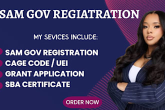 sam gov registration, cage code, uei, sba certificate, grant application