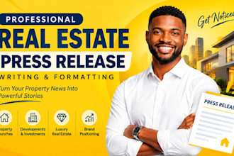 write a real estate press release for property launches and PR news now