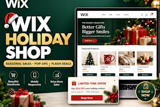 build a wix holiday pop up shop website for seasonal sales