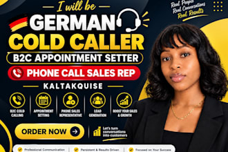 be german cold caller phone call sales rep b2c appointment setter kaltakquise