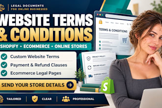 draft website terms and conditions for ecommerce stores and online brands