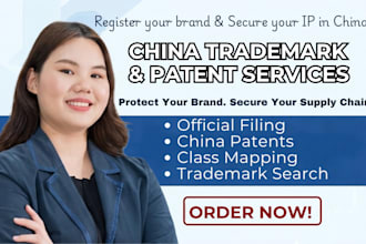 china trademark filing, comprehensive search patent registration