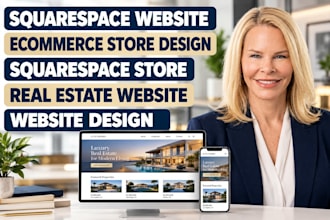 build squarespace website development for real estate and ecommerce store design