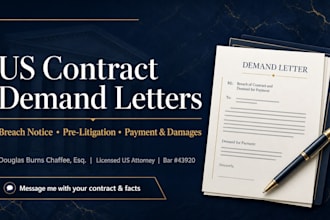 write a strong US contract dispute demand letter before litigation