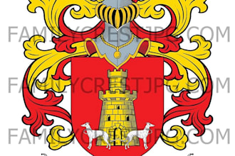 design custom heraldic family crest and coat of arms logo