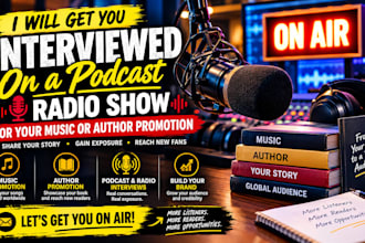 interview on podcast radio show for music author promotion