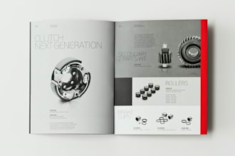 design technical catalog on indesign for machinery, electrical and engineering