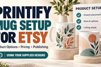 set up your printify mugs and publish them to etsy