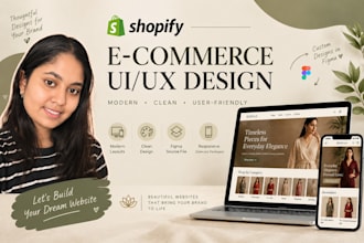 design a modern ecommerce website UI UX in shopify