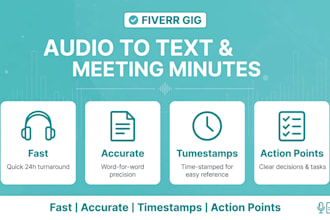 transcribe audio to text and write meeting minutes