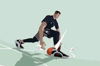 draw high custom 2d cartoon art style, 2d vector cartoon in multiple emotions