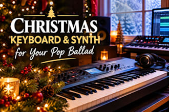 record a beautiful christmas keyboard and synthesizer for your pop ballad