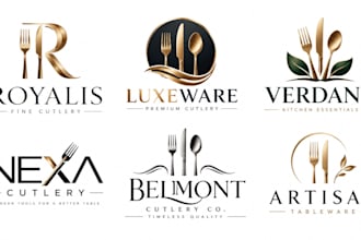 design a professional, silverware, kitchen food restaurant cutlery logo