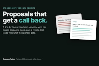 review and rewrite your sponsorship proposal